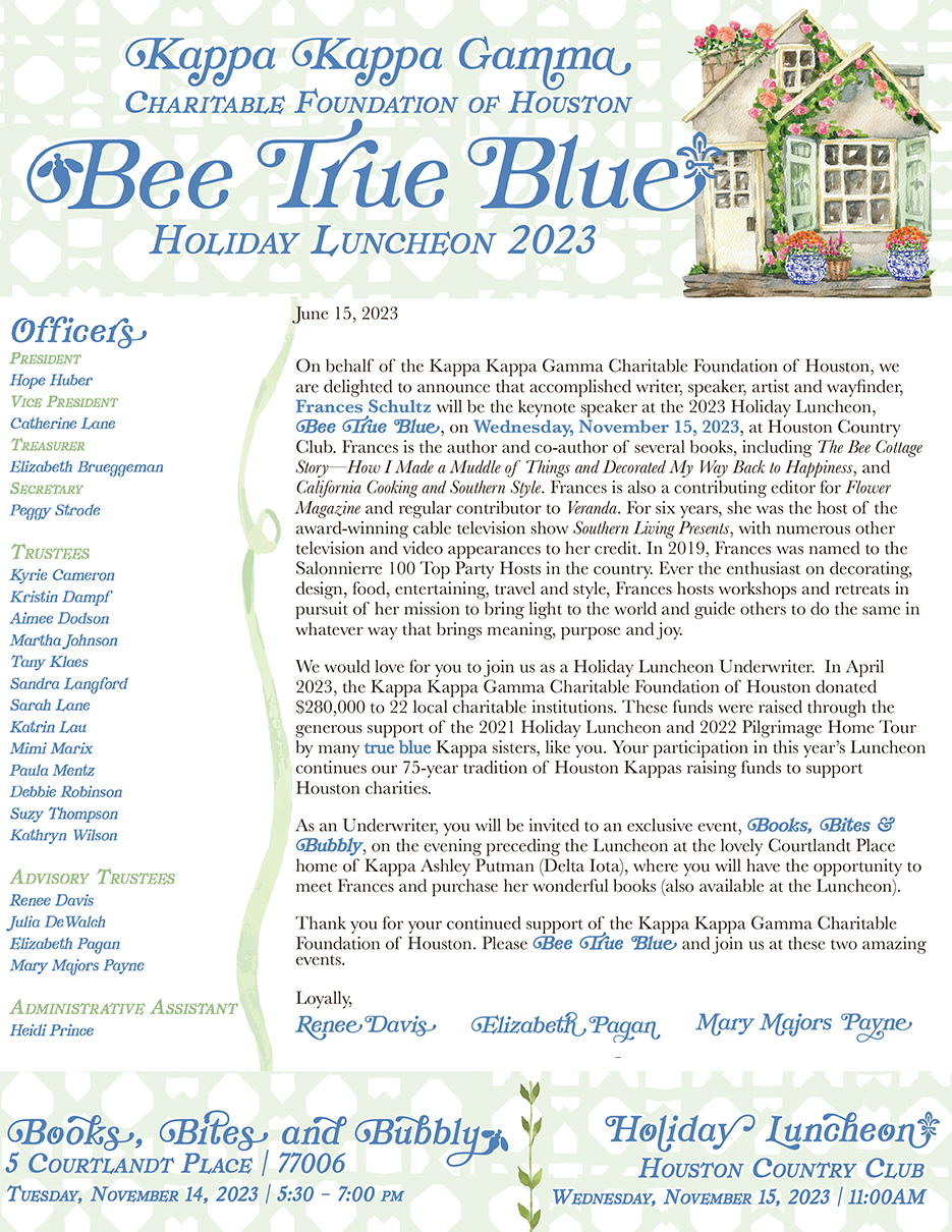 Bee True Blue Holiday Luncheon