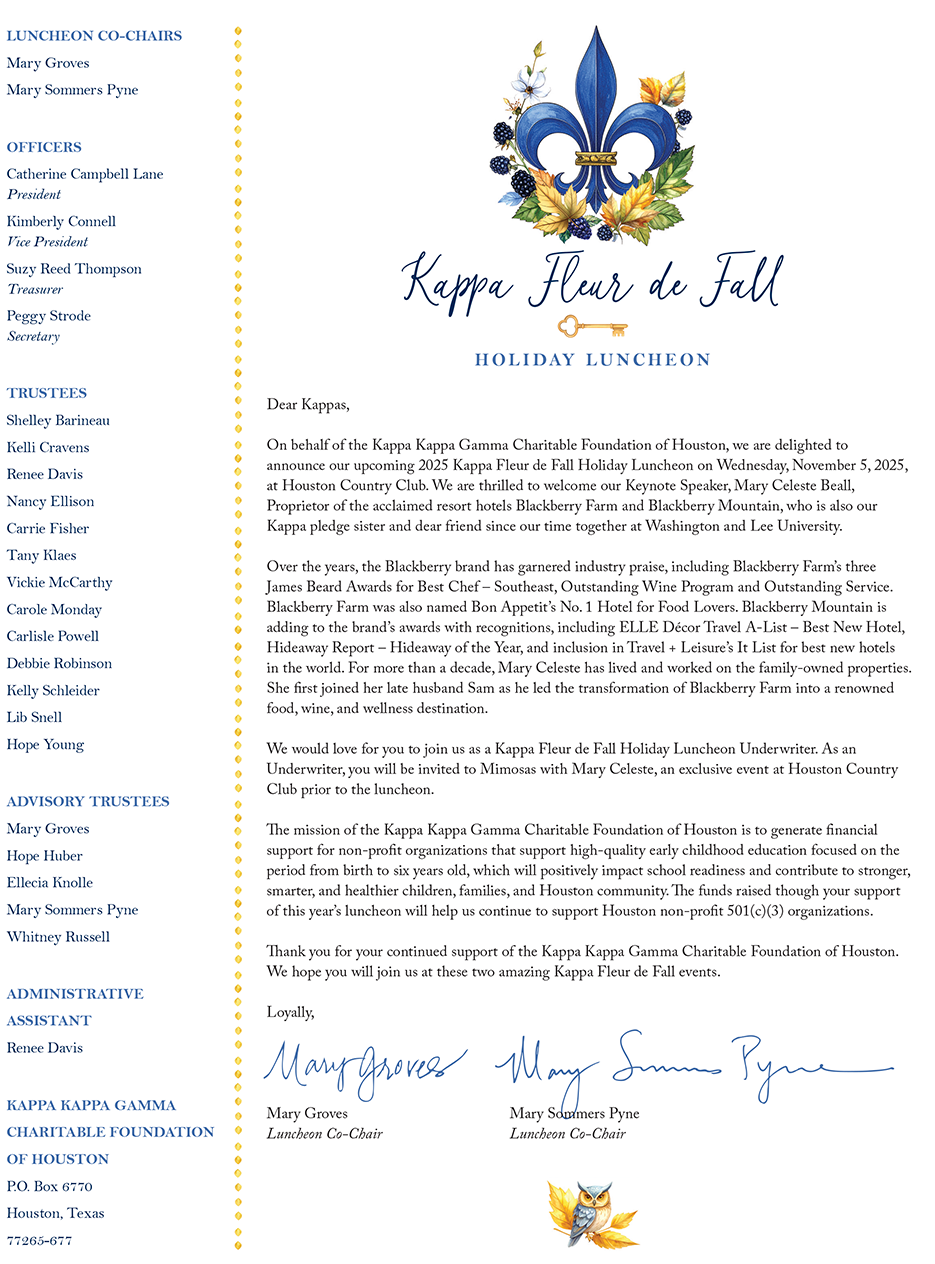 Kappa Fleur de Fall Luncheon
